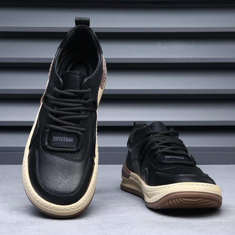 Итальянские мужские туфли из натуральной кожи, классические нескользящие повседневные туфли на шнуровке, универсальные кроссовки для ходьбы и вождения