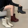 2025 Autumn and Winter New Fashion Versatile Niche Design Pointed Single Boots Soft Leather Fashion Boots Thin Low Heel Sleeve