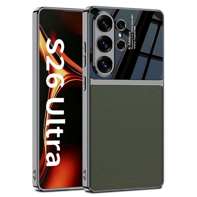 GKK Plating TPU + Leather Full Coverage Phone Case