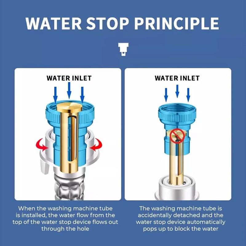 Латунный кран, адаптер для выхода воды, стиральная машина, автоматический разъем для остановки воды, быстрый разъем для ванной комнаты