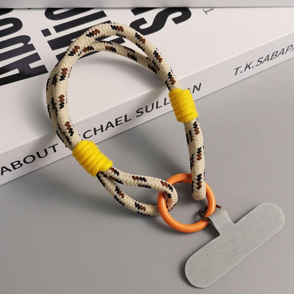 Key Holder Mobile Phone Lanyard with Patch Phone Hanging Chain Phone Wrist Strap Backpack Decor