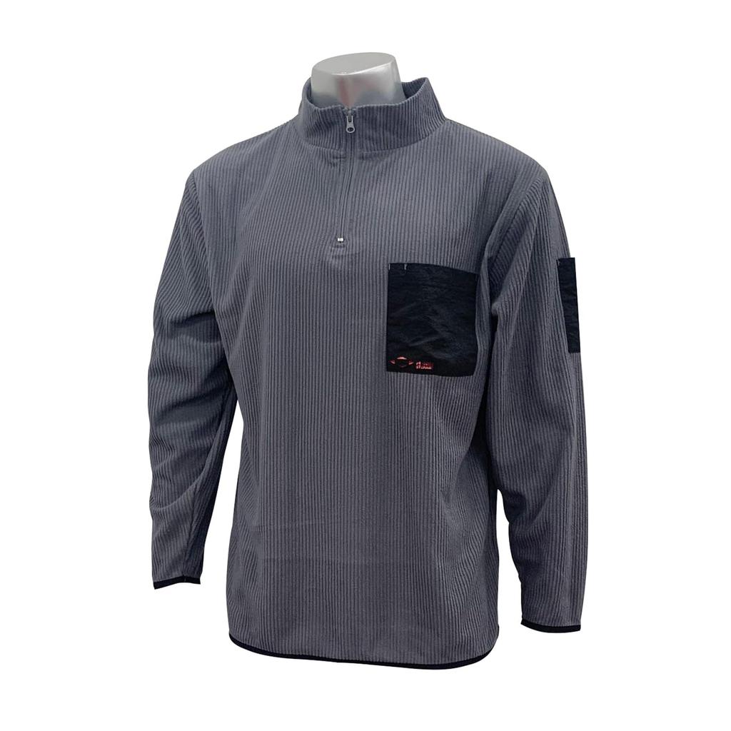 [SK11] Full Border Half Zip Charcoal Gray L
