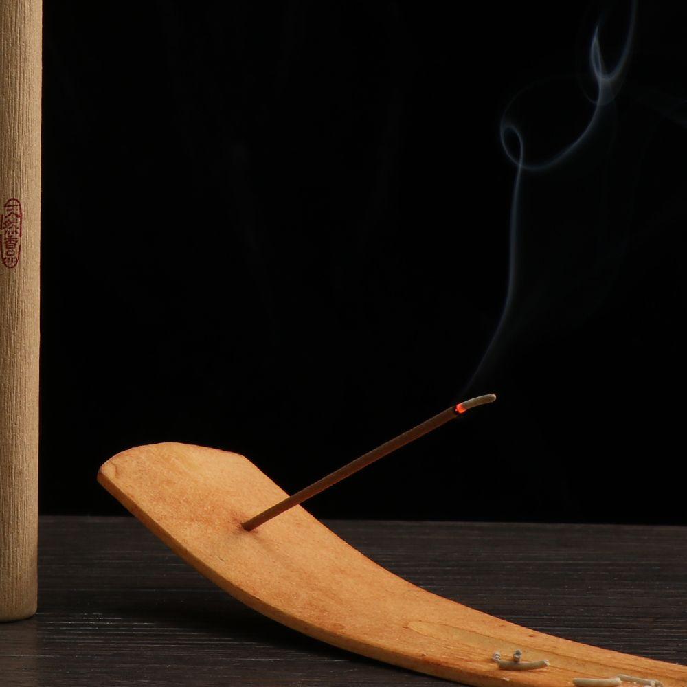Natural Plain Aromatherapy Incense Board Wooden Ash Catcher Incense Bvrner Censer Stick Holder
