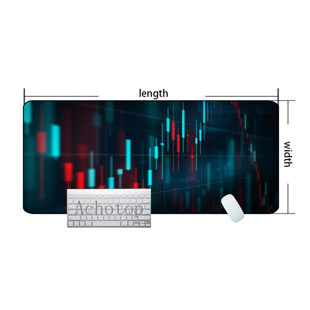 Stock Market Chart Pattern Extended Mouse Pad Office Mousepad Speed Keyboard Pads 100x50cm Table Carpet Computer Gamer Desk Mat