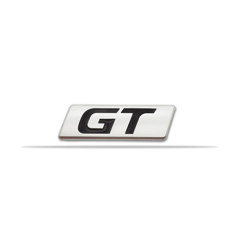 AAWI1 3D Car Sticker GT Logo Metal Emblem Badge Decals compatible compatible for 206 207 307 208 2008 RCZ GT Polo Golf 5 7 Passat B5