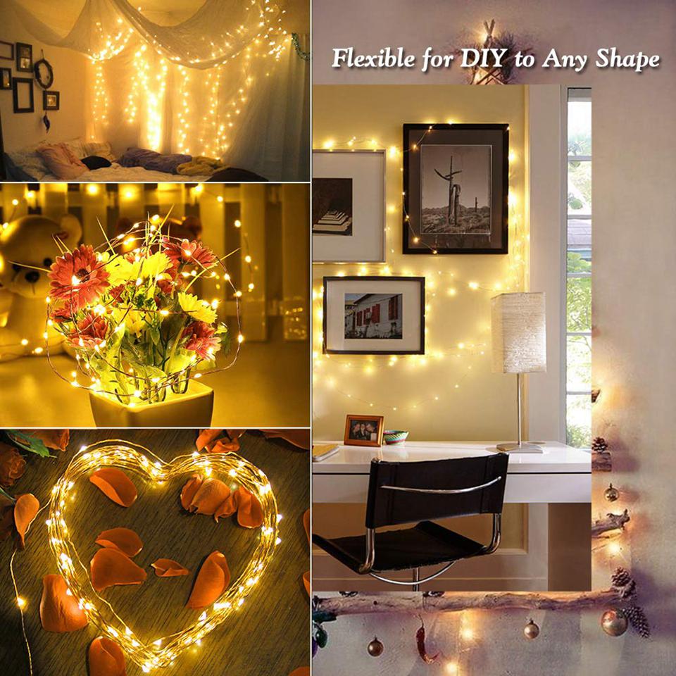 LED Solar Light Outdoor Lamp String Lights for Holiday Christmas Party Waterproof Fairy Lights Garden Garland Lantern