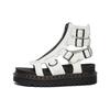 Доктор. Женские белые гладиаторы Dr. Martens Olson из фактурной кожи Nappa на молнии 26561100
