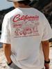 Unisexs Vintage California Gordo Print Tshirt 100 Polyester Casual Surf Style Short Sleeve Streetwear Tee Sxxl