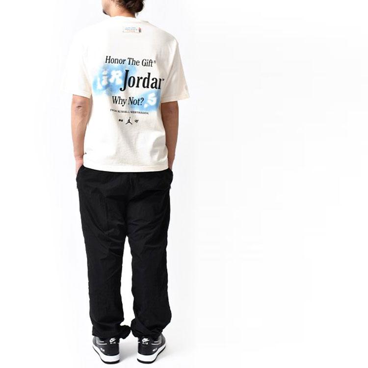 Jordan HTG Collaboration Series SS22 Хлопковая футболка с принтом и вышивкой Мужские топы цвета слоновой кости DJ7978-110
