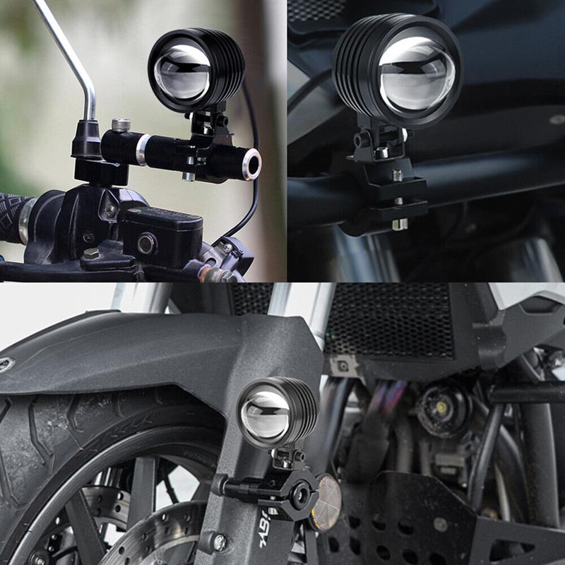 1/2 шт. светодиодный прожектор для мотоцикла, дальний свет, белый, желтый, вспомогательный противотуманный фонарь, 12 Вт, универсальная фара, подходит для мотоцикла, велосипеда, квадроцикла, внедорожника, UTV, UTE