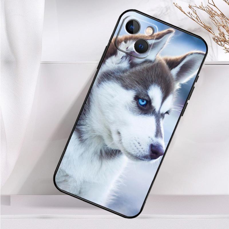 Animal Husky Puppy Case For iPhone 14 13 12 11 16 15 Pro Max Mini Cover X XR XS 8 7 14 16 15 Plus Accessories