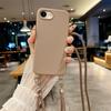 Чехол-сумка на шею конфетного цвета для iPhone 17 Air 16 Plus 16E 15 14 13 12 11 Pro Max, силиконовый мягкий ТПУ задняя крышка