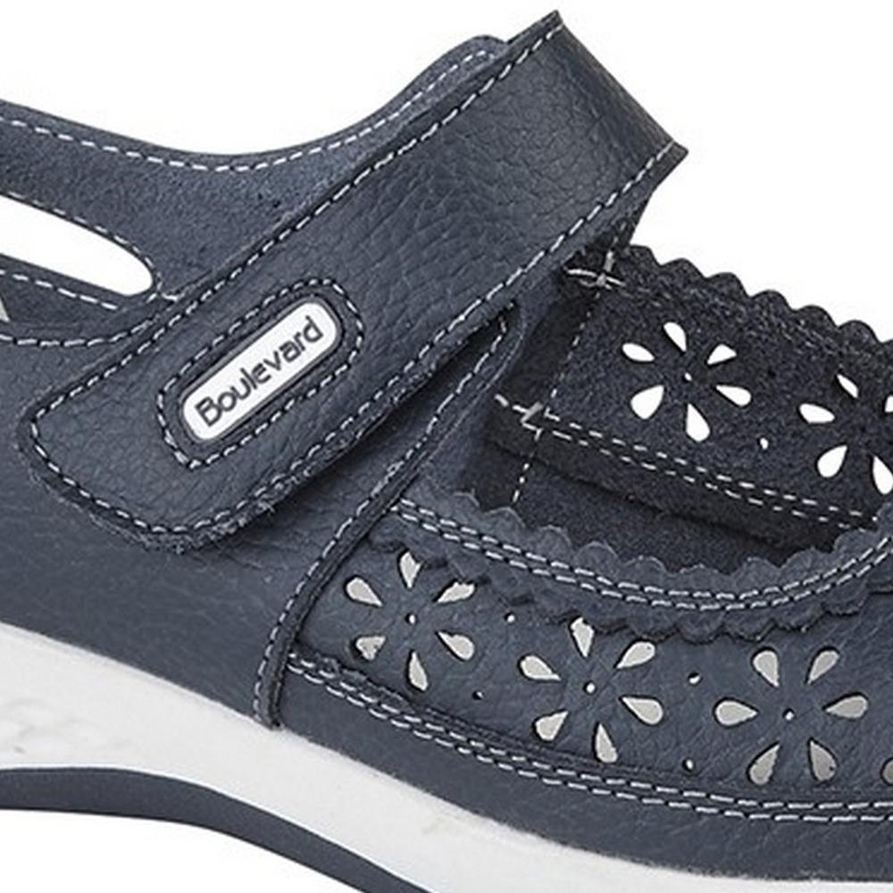 Boulevard Женские/женские туфли с широкой посадкой на спине и перфорированной планкой