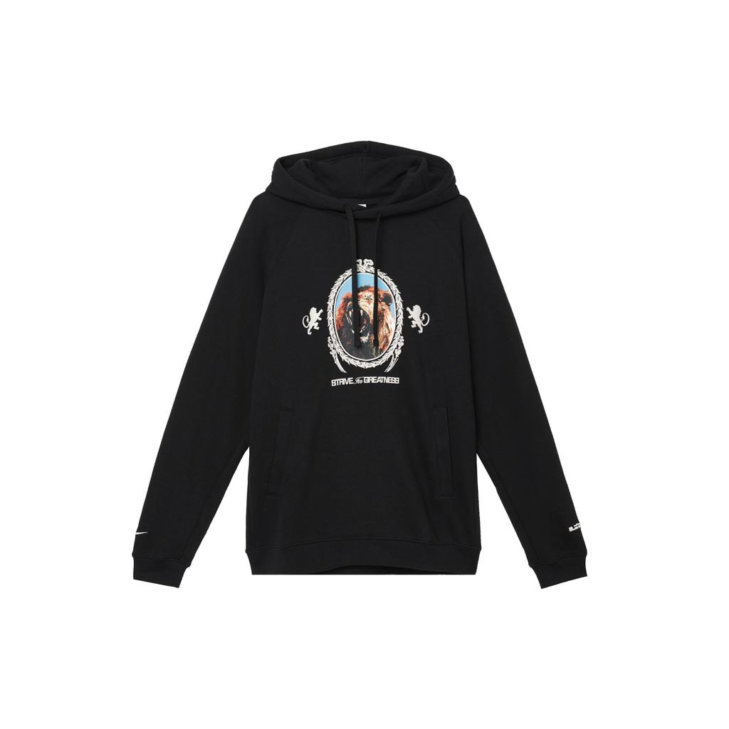 Nike Animal Print Casual Pullover Hoodie Men Tops Black FB7124-010