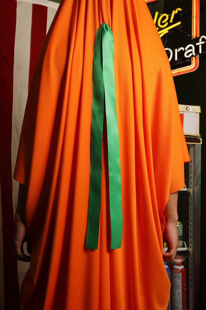 Clearstone Cosplay Halloween Rain Pumpkin Orange 2-Way Poncho, Unisex,