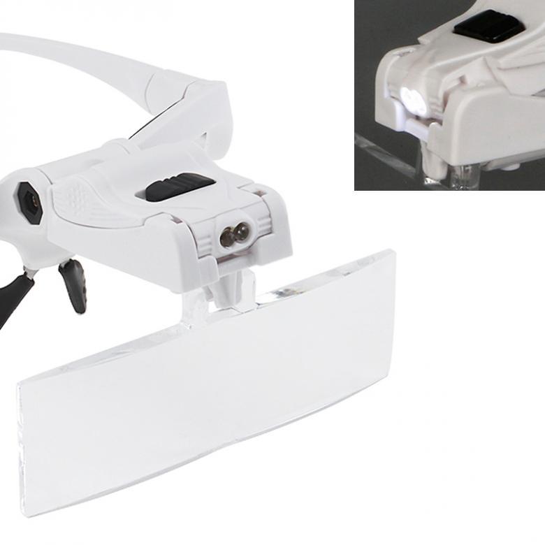 3,5-кратная портативная 5-кратная регулировка коэффициента усиления, регулируемая сменная линза, повязка на голову, лупа для очков