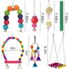 Small Ladder Stand Swing Suspension Bird Toy Set Metal Rope Bird Cage Accessories Parrot Toys