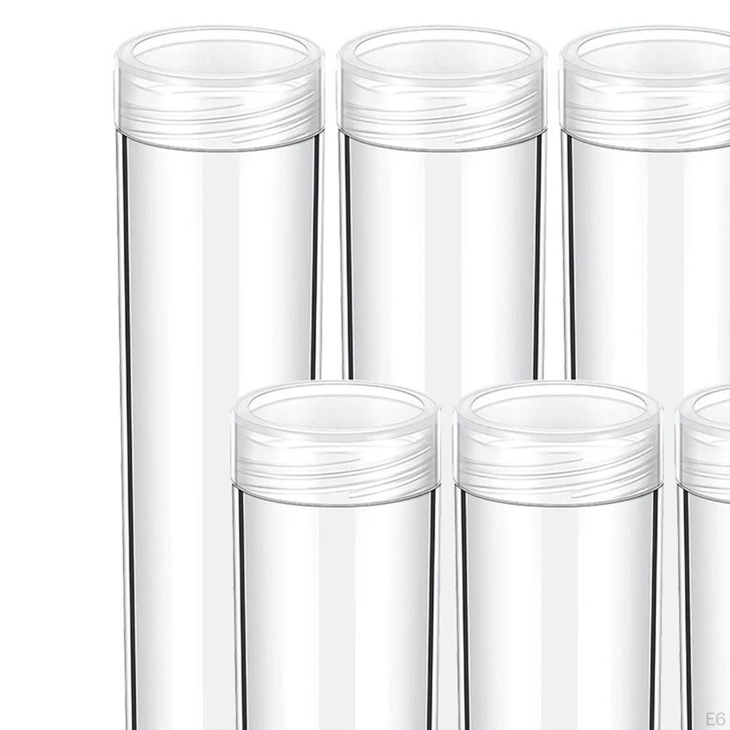 10 шт. тубы для хранения монет, прочная коробка с завинчивающейся крышкой, круглая, органайзер для сбора