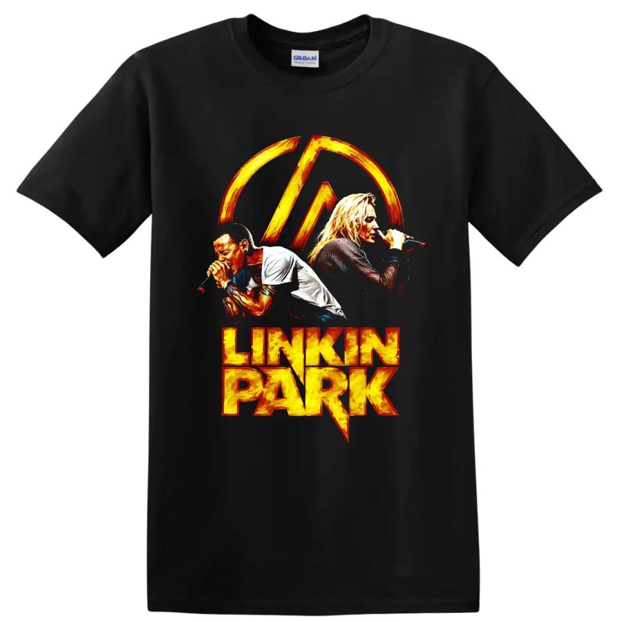 Футболка Linkin Park Рок-группа Певцы Микрофон Графика Концерт Музыка Искусство Футболка