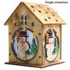 1Pc Christmas LED Light Wood House Cute Tree Hanging Ornaments Holiday Decor