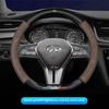 Автомобильная крышка рулевого колеса из углеродного волокна и кожи для Infiniti Q30 Q50 Q60 Q70 JX35 FX35 G37 M35 ESQ QX30 QX50 QX55 QX56 QX60 QX70 QX80 XX444