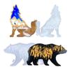 DIY Snow Mountain Micro Landscape Bear Wolf Ornament Silicone Mold Crystal Resin Epoxy Handicraft Casting Mould Handmade Home