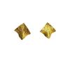 European and American geometric square irregular rhombus earrings, new personal cold wind high-end stud earrings, silver needles