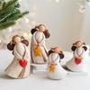 Christmas Love Angel Girl Rural Pastoral Resin Statue Christmas Decoration Table Decoration Wedding Celebration Gift
