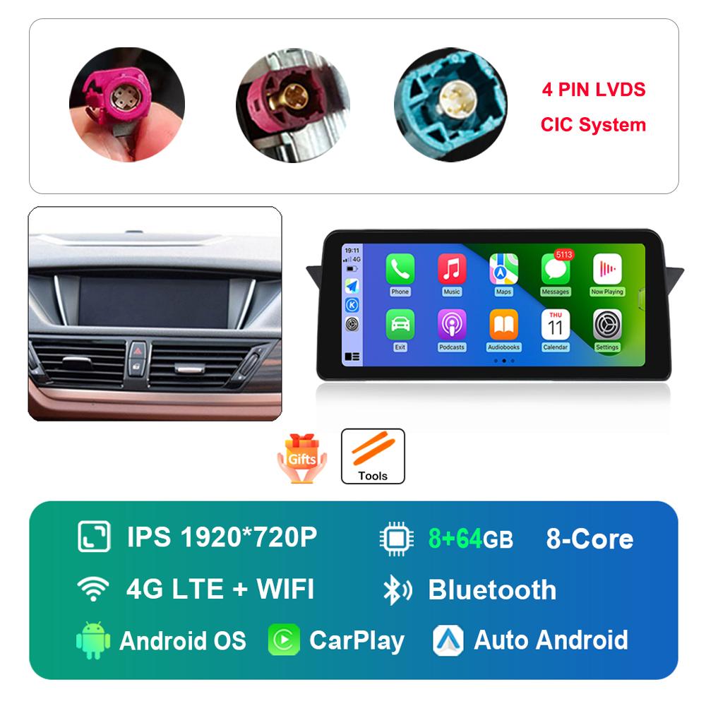 12.3 inch for BMW X1 E84 2009 -2015 CIC System DSP Stereo GPS HD Touch Screen Android Car Radio Multimedia Player GPS 4G WiFi