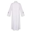 White Priest Costume Cosplay Dress Medieval Blue Cross Robe Stage Performance Cosplay Outfit