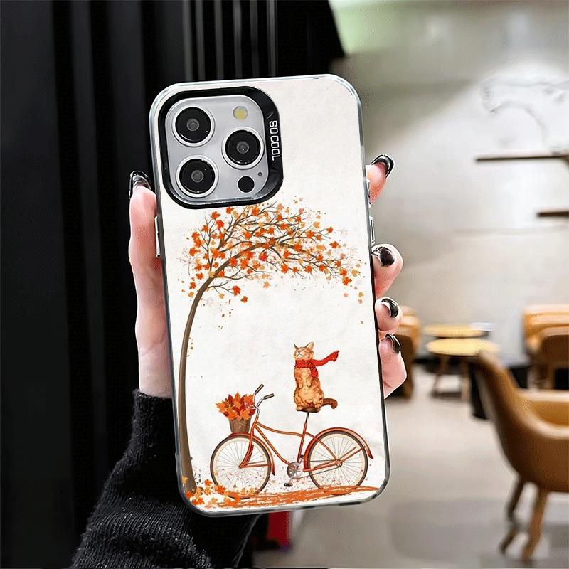 Тыква Счастливой Осени Мягкий Чехол для Телефона iPhone 15 16 17 Pro Max 17Air 16E 14 Plus 13 12 Mini Ударопрочный Задний Корпус