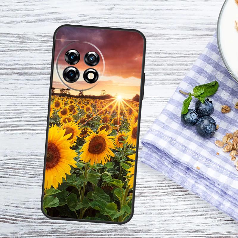 Sunflower Floral Case For OnePlus Nord CE 5 2 3 4 Lite N20 N30 OnePlus 10T 13T 13R 12R 15R 10 11 12 13 15 Cover