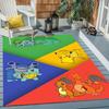 Cute Pokémon print home rug, anime style, cartoon welcome mat, a great gift for family and friends.