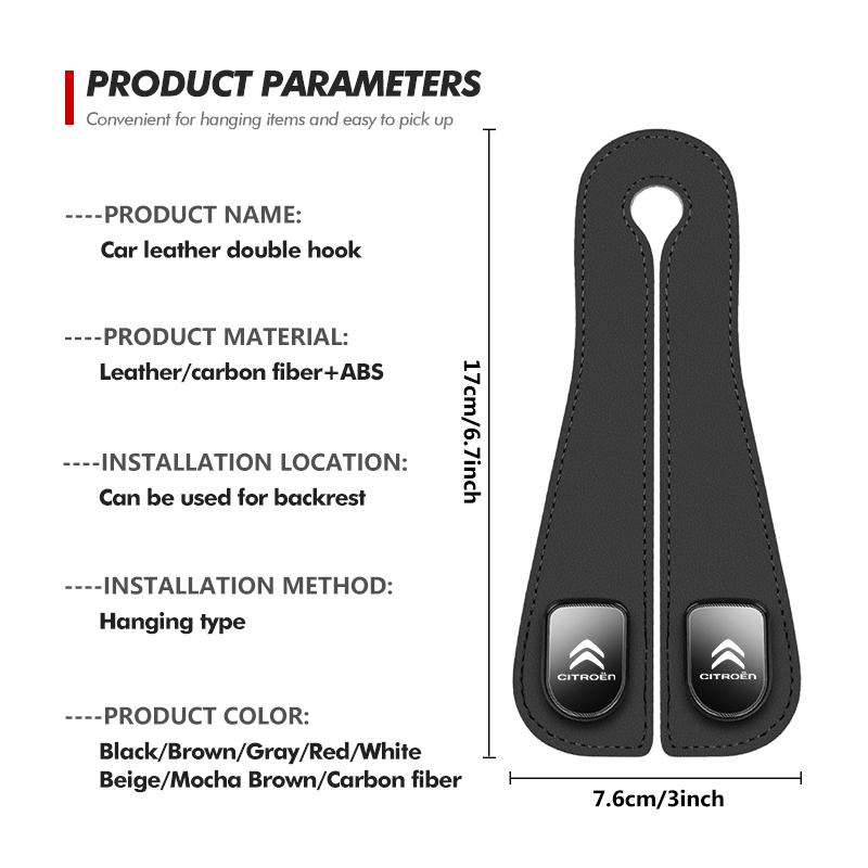Car Seat Back Headrest Hook Strong Load-bearing Storage Hanger For Citroen Jumper Celysee Cactus Picasso Aircross Saxo Grand CW0