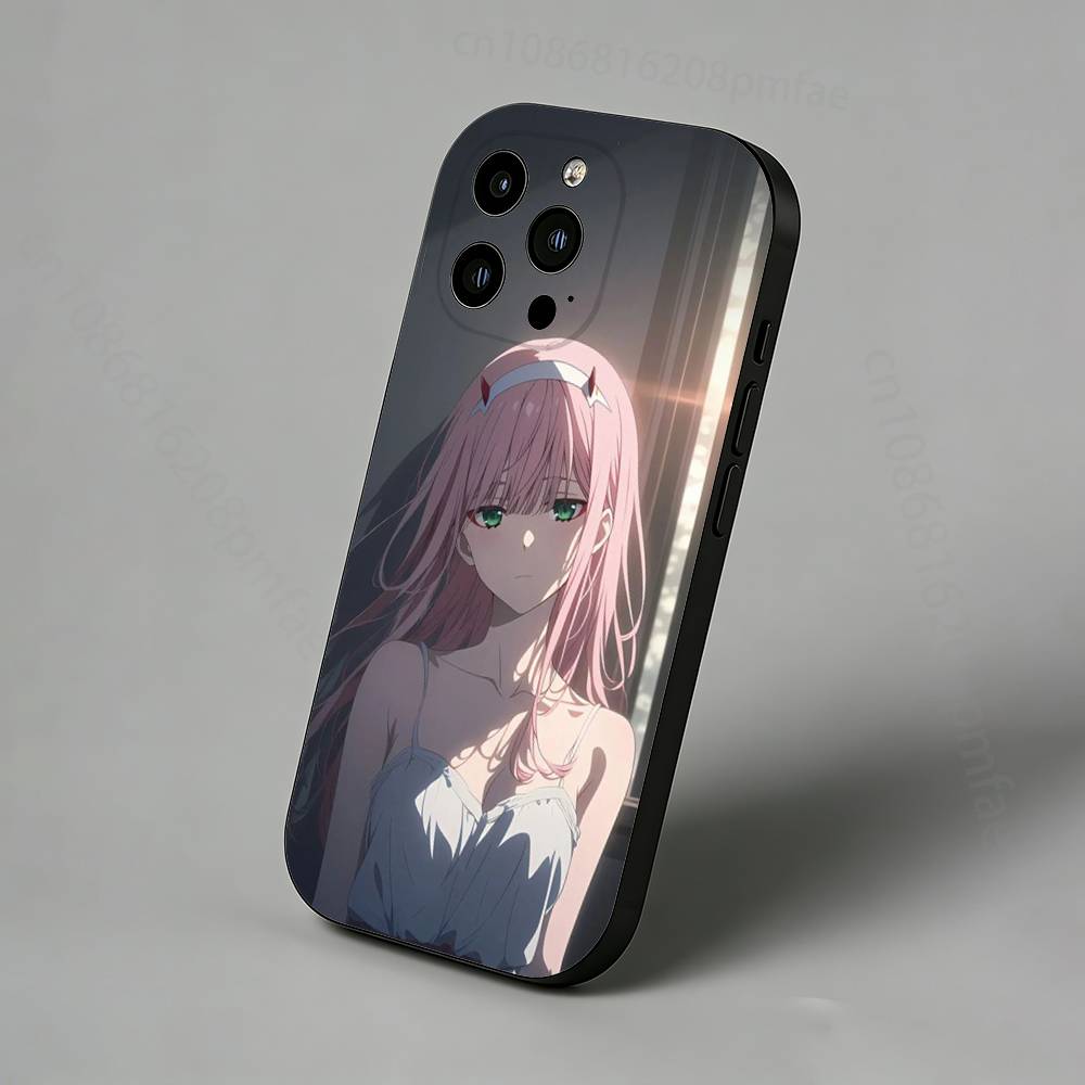 Милый чехол для телефона Darling Girls Zero Two для iPhone 17 Air 16 Pro Max 16e 15 Plus 14 13 Mini 12 11 Задняя крышка