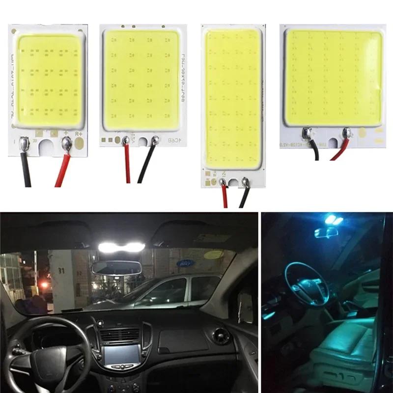 Белый Синий T10 Cob 16/24/36/48 SMD Светодиодные Панельные Лампы для Автомобиля Автомобильный Внутренний Плафон для Чтения Лампочка Свет Купольный Гирлянда BA9S DC 12V Ам