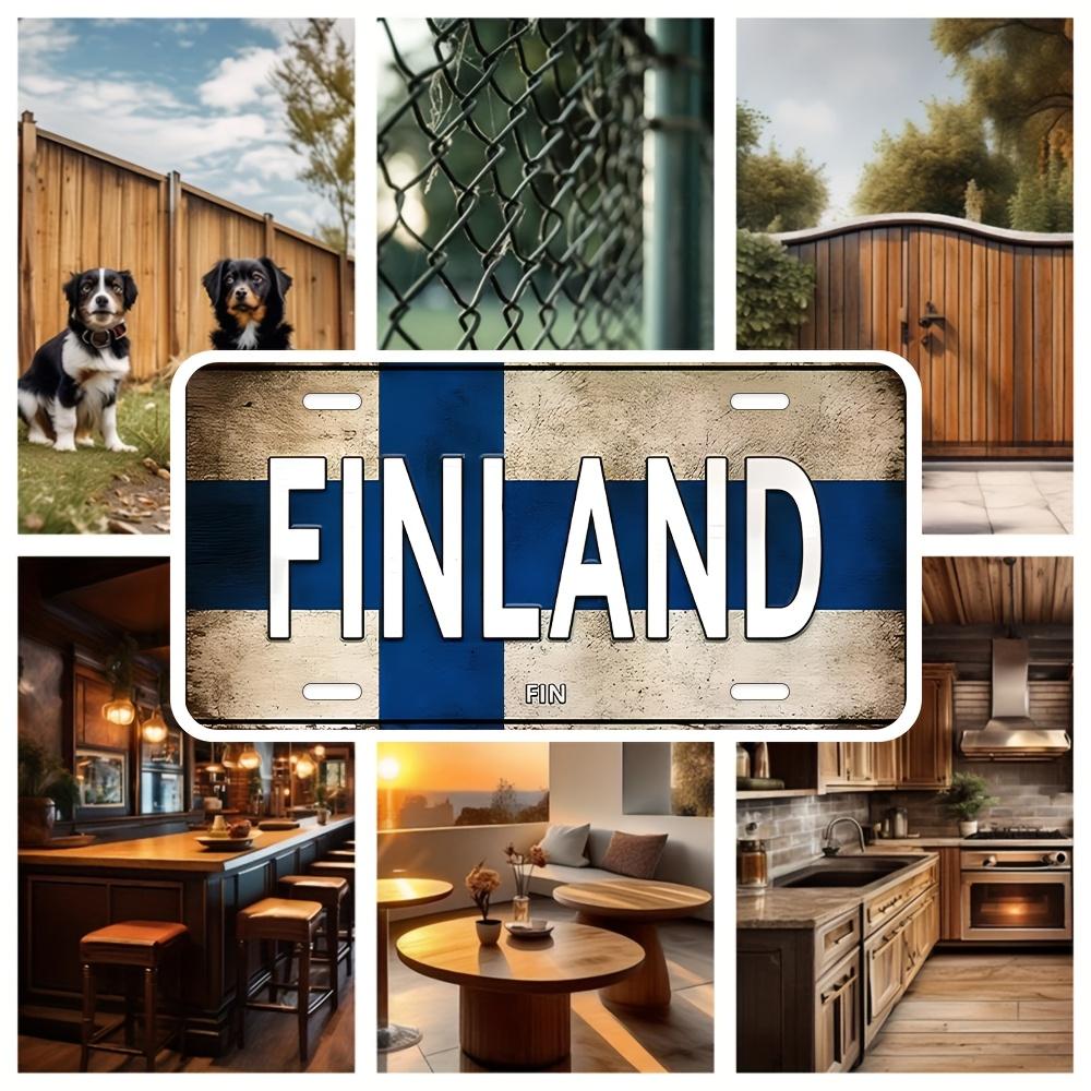 Tin Sign - Finland Flag Vintage License Plate - Vintage Durable Metal Plaque Wall Decor, Home Office Bar Man Cave Wall Art