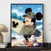 Disney diamond painting handmade diy mosaic Mickey Mouse surfing beach cartoon character rhinestone kit home decoration gift