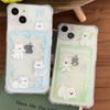 Чехол с милой мультяшной собакой для iPhone 14 Pro и держателем для карт для 11.12.13 Pro Max