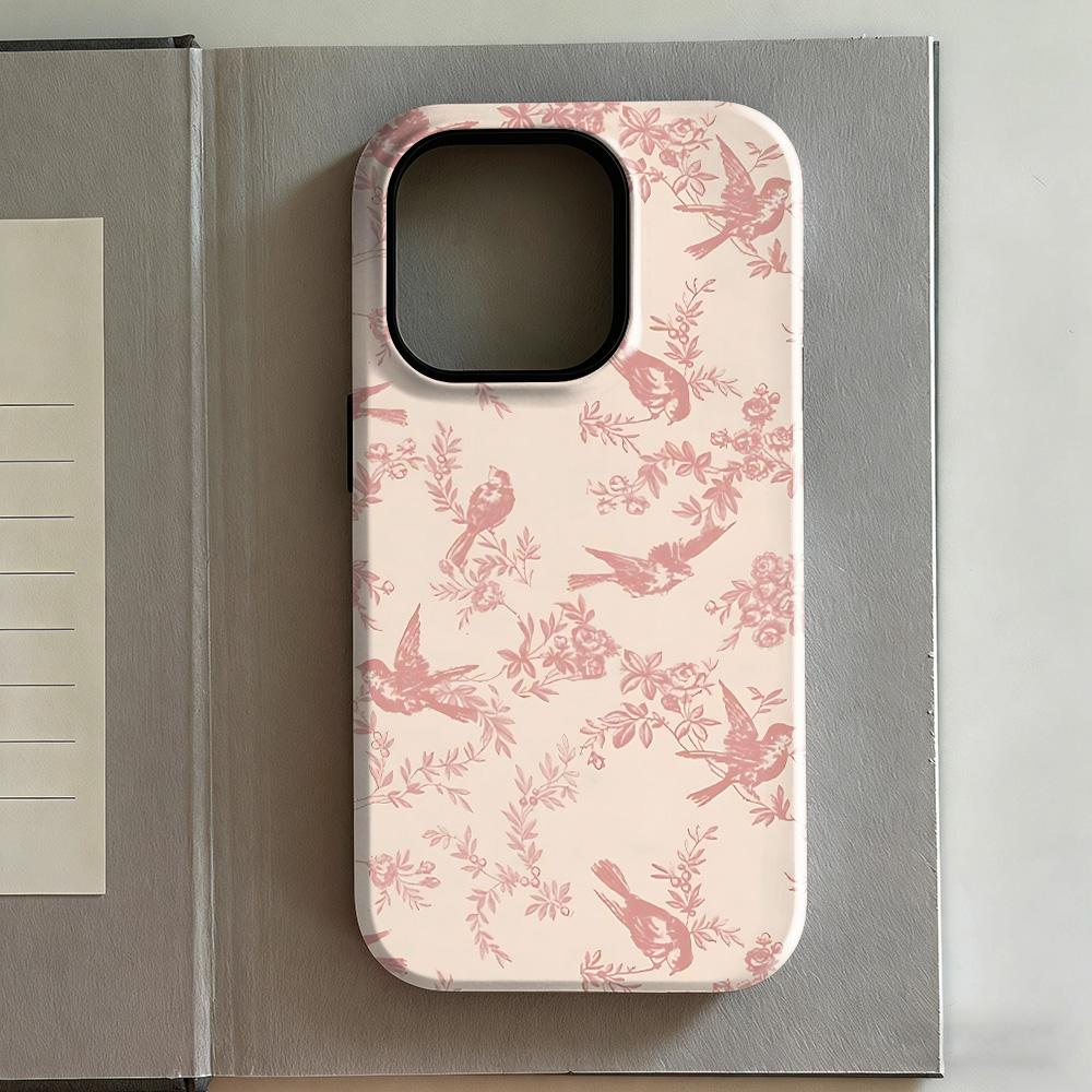 Clmj Blue Flowers Phone Case For Samsung Galaxy A56 A36 A26 S26 S25 S24 S23 S20FE Ultra Plus 5G Luxury Double-layer Back Cover