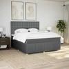 Maison Exclusive - Sommier à lattes de lit avec matelas Gris foncé 180x200cm Tissu