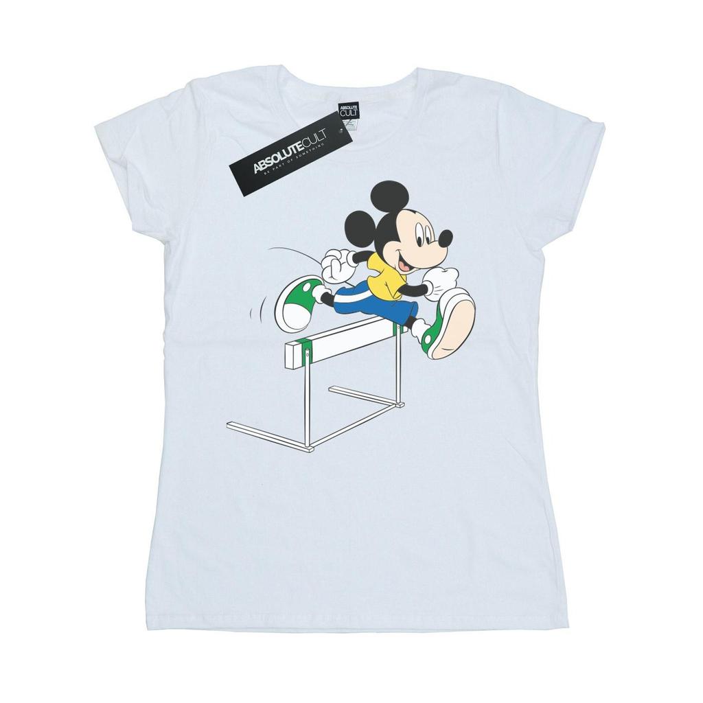 Disney Womens/Ladies Mickey Mouse Hurdles Cotton T-Shirt