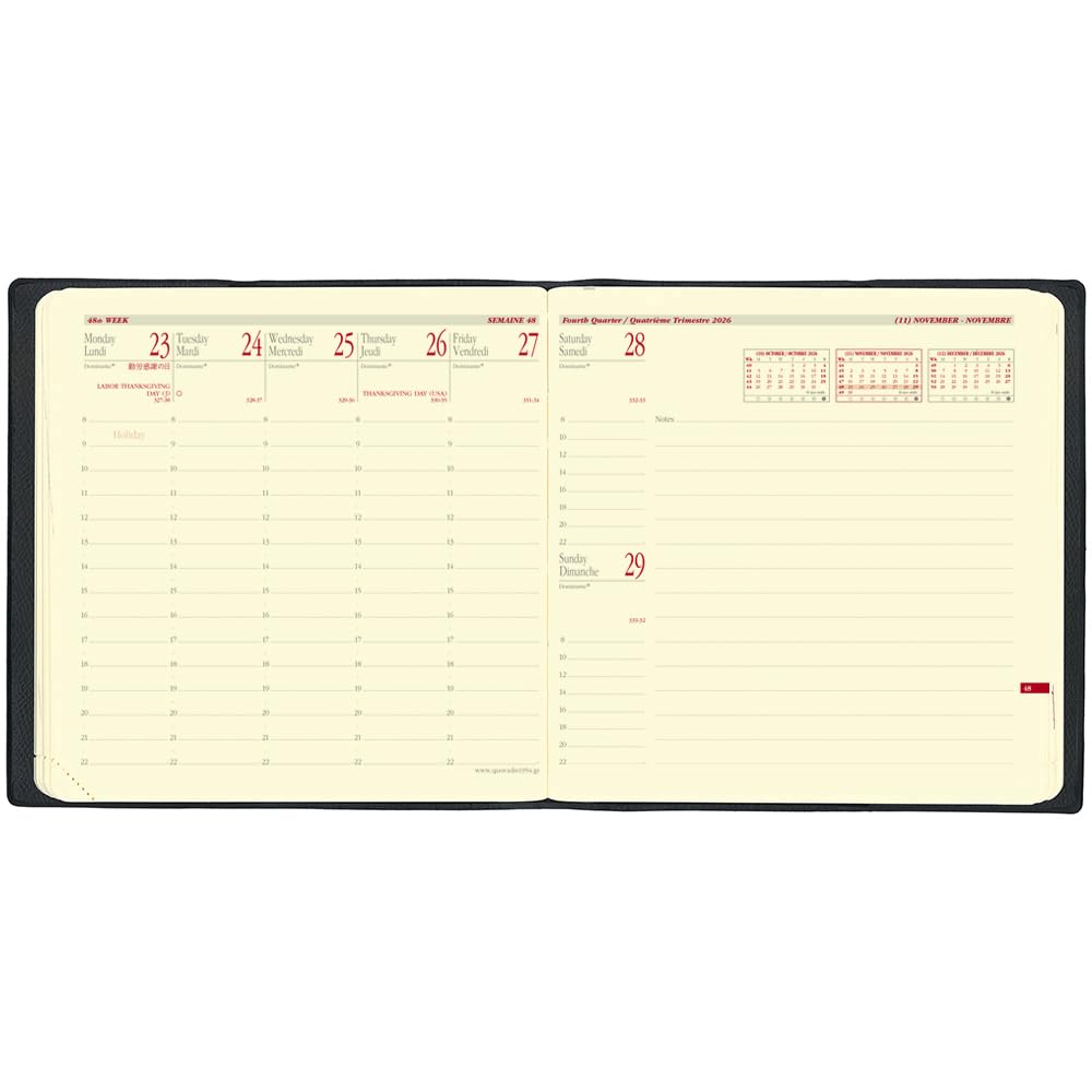 Ежедневник QUOVADIS Executive 4/SoHo (Еженедельник Вертикальный, Квадратный Размер 16x16 см) Красный qv60205rd