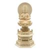 ХУ Торговая статуэтка Будды, Дайнити Нёрай, 2,0 дюйма (общая высота 23см, ширина 11.5см, глубина 8.5см), Ваджраяна, круговой нимб, шестиугольное основание, сделано