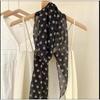 Women French Retro Polka Dot Long Narrow Neck Scarf For Women