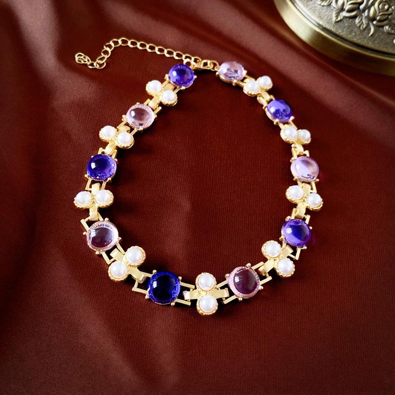 Винтажное ретро ожерелье на ключицу в придворном стиле для женщин