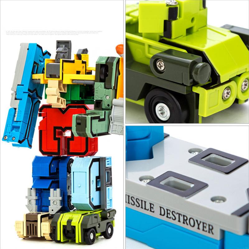 Assembling Educational Blocks Action Figure Number Transformation Robot Toy for Children