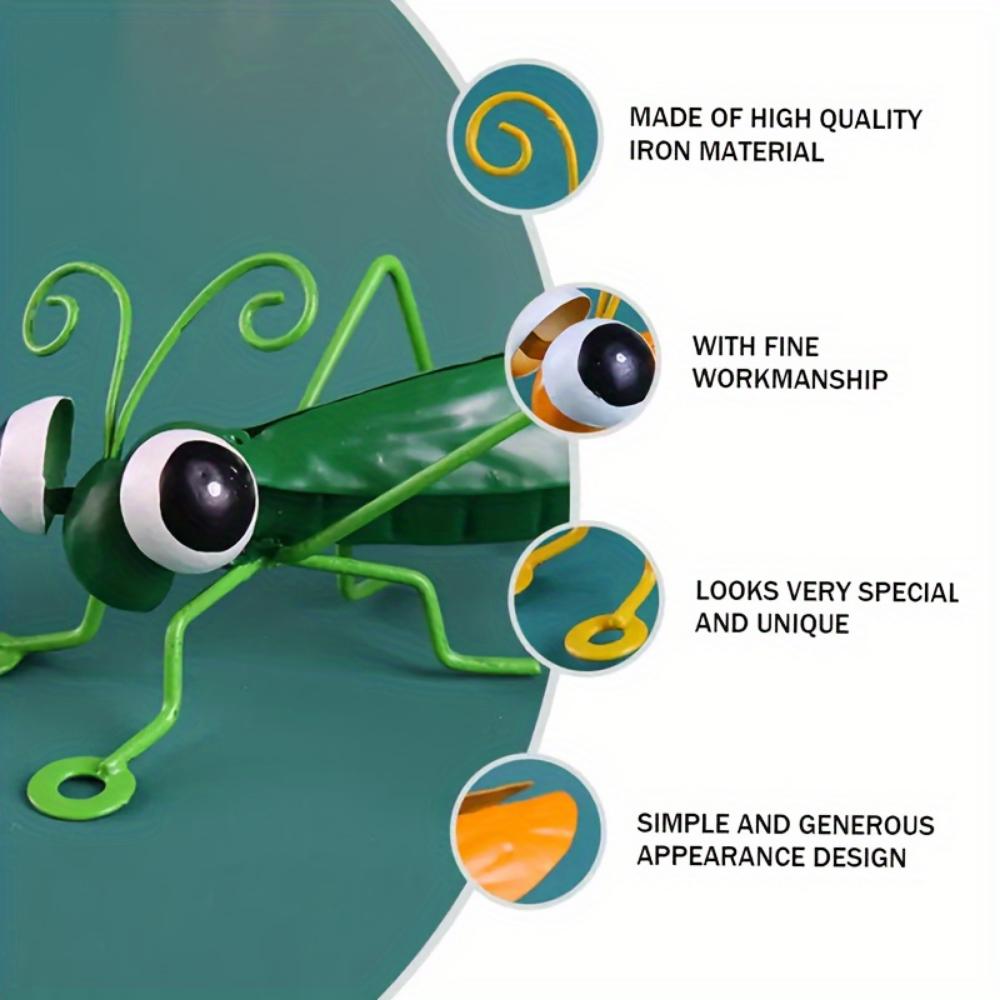 Металлическое украшение для сада в виде саранчи, 3D скульптура, настенное искусство, украшение для сада, украшение для двора, украшение для забора, украшение для стены газона, спальни, гостиной