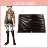 Косплей Нападение Титанов Shingeki No Kyojin Юбка из ПУ кожи Костюм с крюками