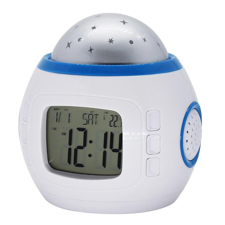 Starry Sky Music Projection Clock: Student & Child-Friendly Snooze Alarm, Creative Gift Idea